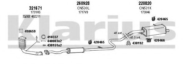 KLARIUS 180623E Exhaust System